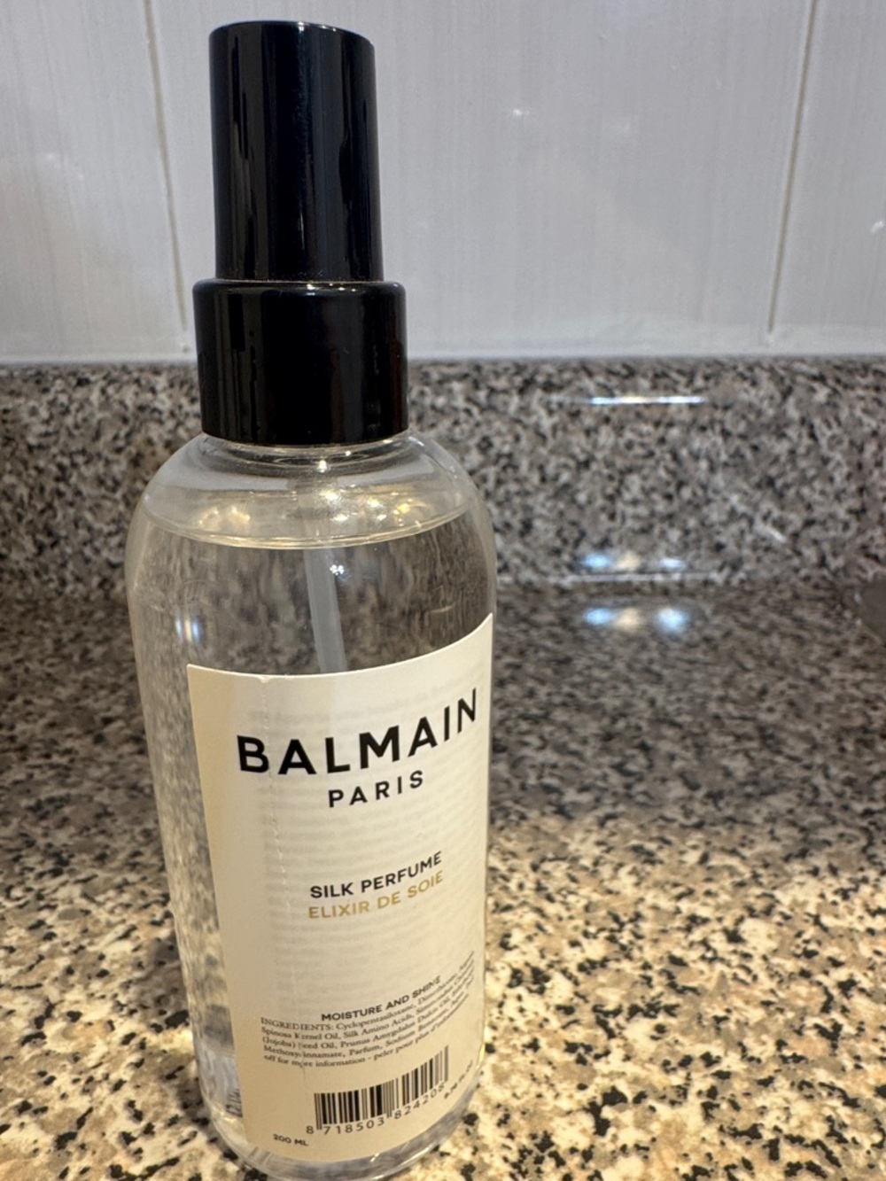 Balmain Paris Silk Perfume Hair & Body Mist - Black Cap, Clear Bottle